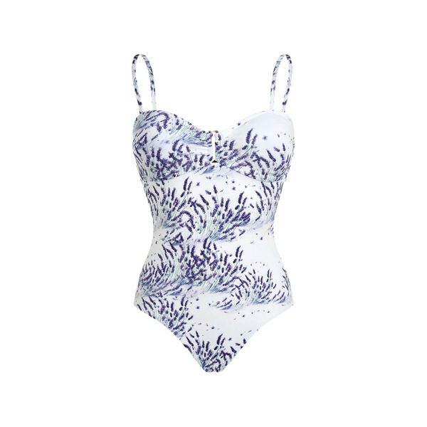 ヴィルブレクイン レディース 衣装 トップス Lavender-print swimsuit White