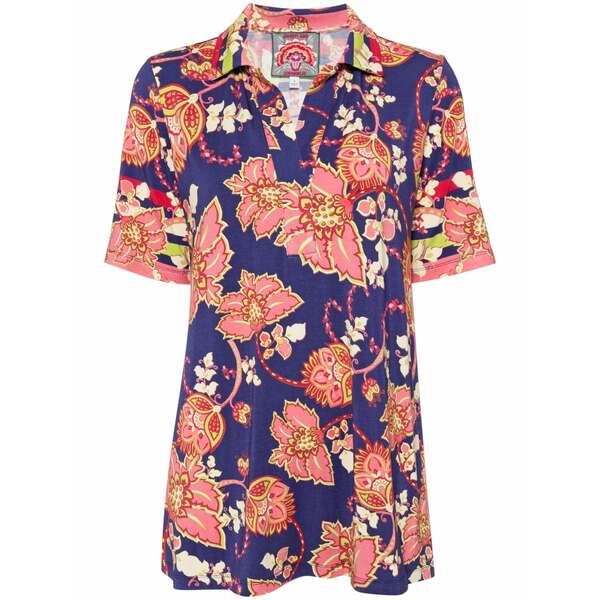 ジョニーワズ レディース プルオーバー トップス Montreux polo top Blue