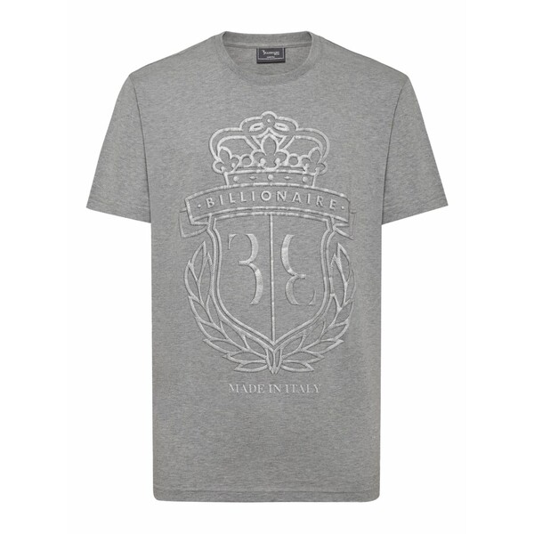 ビリオネア メンズ ティーシャツ トップス Crest round-neck t-shirt Grey