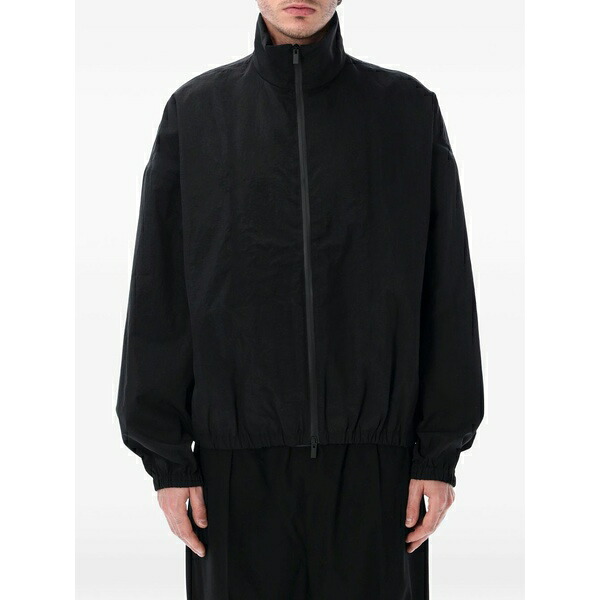 フィアオブゴッド メンズ 上衣＆上衣 アウター High-neck zip jacket Black