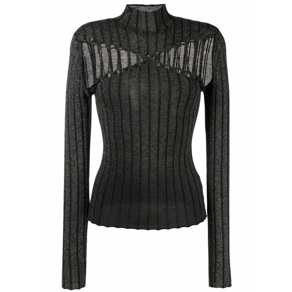 ディオンリー レディース 編み物\u0026プルオーバー アウター Braid-trim detail jumper Black