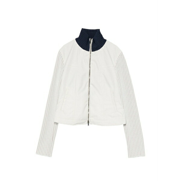 アイスバーグレタス レディース 上衣＆上衣 アウター Ribbed-knit panelled bomber jacket Neutrals