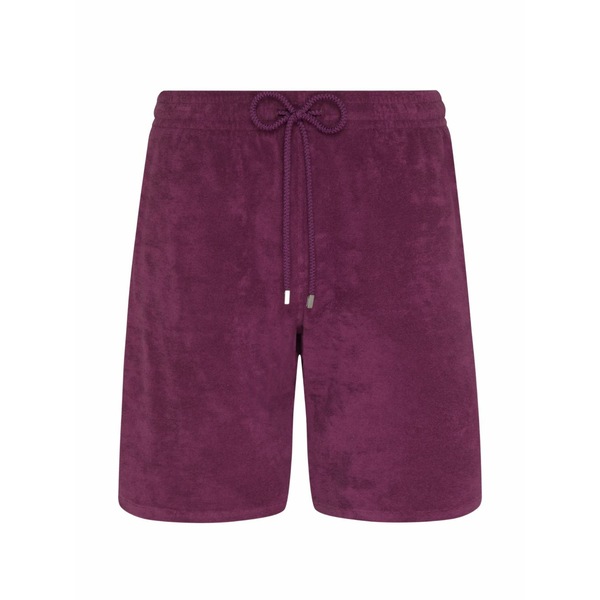 ヴィルブレクイン メンズ 心地好いズボン下 ボトムス Drawstring terry bermuda shorts Purple