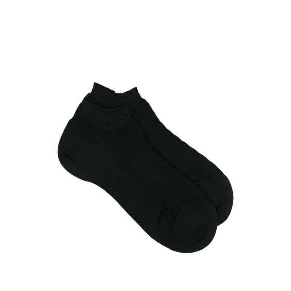 ゼニア メンズ ソックス アンダー御召しもの Sleek dash socks Black