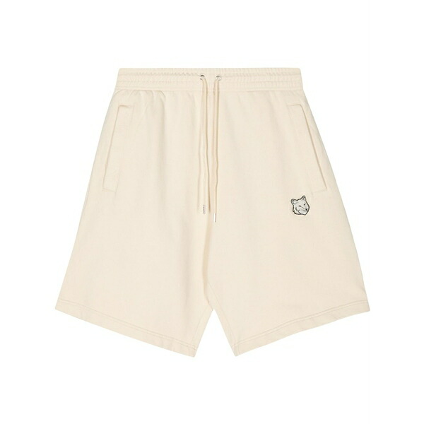 棲み家 狐狸 メンズ 心地よいズボン下 ボトムス Fox-patch track shorts Neutrals