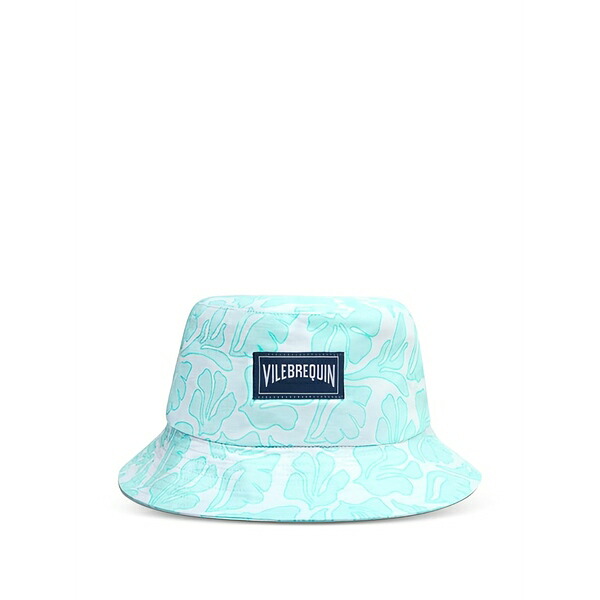 ヴィルブレクイン メンズ かぶり笠 佩び物 Logo-patch printed bucket hat Blue