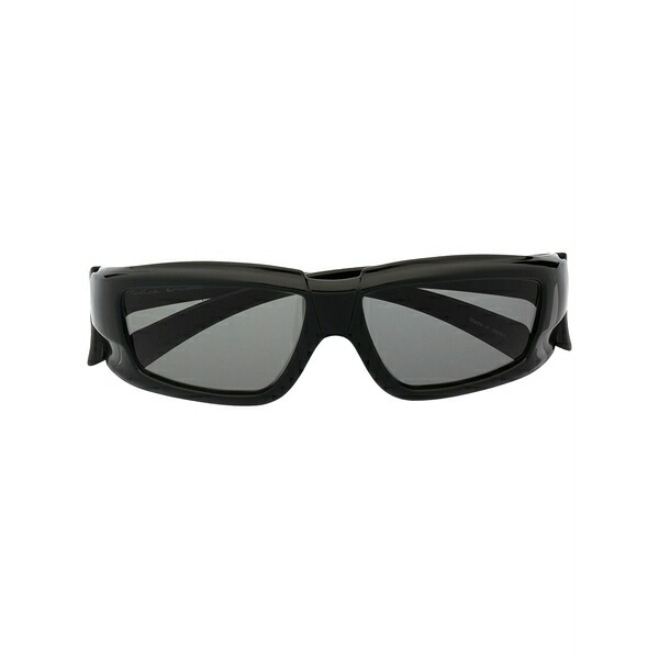 リックオウエンス メンズ サングラス・アイウェア アクセサリー Rectangular-framed sunglasses Black|asty