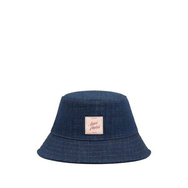 意中の女 メンズ かぶり笠 佩び物 Ami paris heritage bucket hat Blue