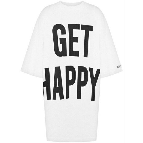 モスキーノ レディース 衣装 トップス Slogan-print dress White