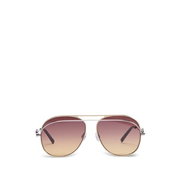 ビクターアンドロルフ レディース 黒眼鏡＆アイウェア 付属物 Pilot-frame sunglasses Silver