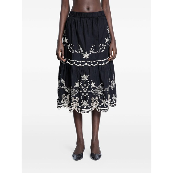 シー レディース スコート ボトムス Embroidered kingsley skirt Black