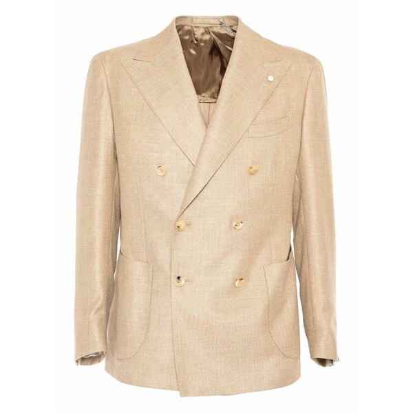 ルイジ・ビアンキ・マントヴァ メンズ 上衣＆上衣 アウター Double-breasted blazer  Neutrals