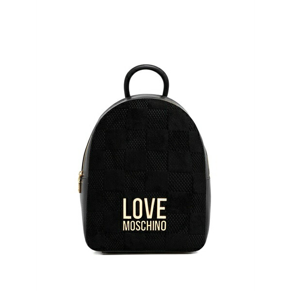 優しいこと モスキーノ レディース うしろ側容器に並べる・背嚢 御徒面子 Logo-lettering top-handle backpack Black