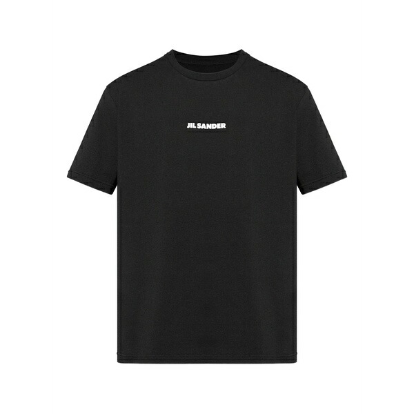 ジル・サンダー メンズ プルオーバー トップス Logo-print t-shirt Black