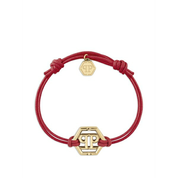フィリップ飾り気のない メンズ ブレスレット・バングル・アンクレット 付属物 Linked logo-plaque bracelet Gold