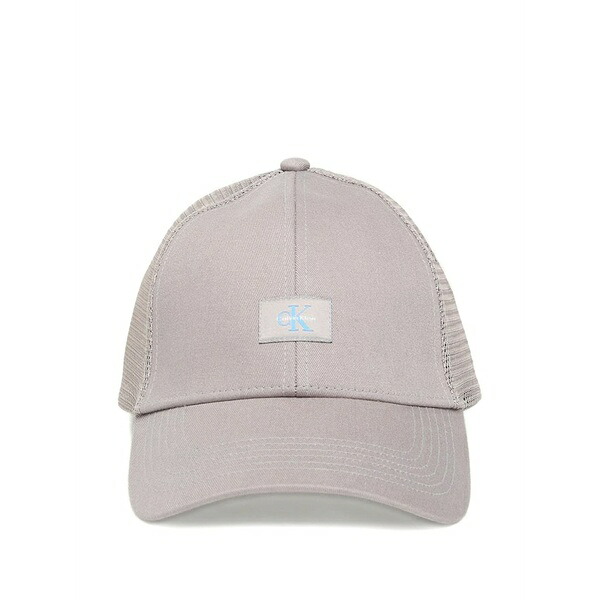 カルバンクライン メンズ 鳥打ち帽 付属物 Logo-patch hat Grey