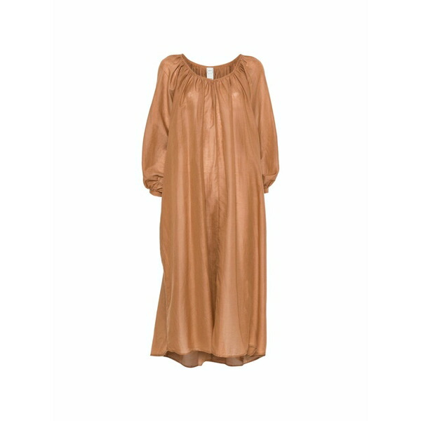 １２０％リノ レディース 衣裳 トップス  gathered maxi dress Brown