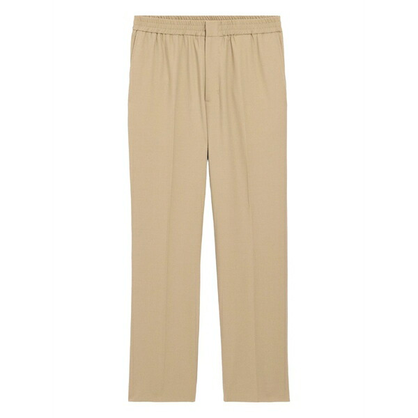 意中の女 メンズ 心地よいズボン下 ボトムス Elasticated waist wool trousers Neutrals