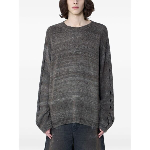 アワーレガシー メンズ 編み物\u0026スウェーター アウター Open-knit sweater Brown