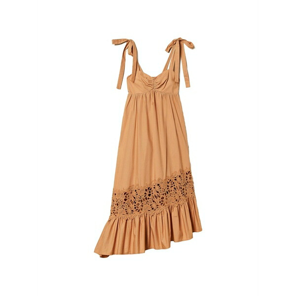 ツイン書き割り レディース 衣裳 トップス Macram￡ asymmetric MIDI dress Neutrals