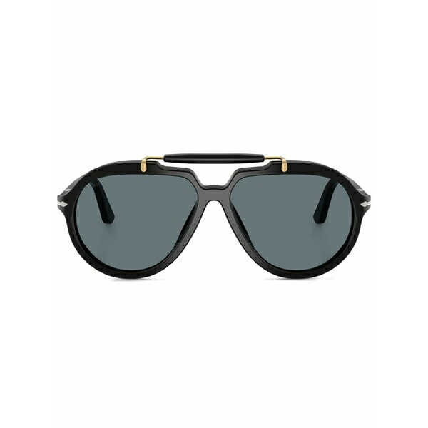ペルソル メンズ サングラス・アイウェア 佩び物 Pilot-frame sunglasses  Black
