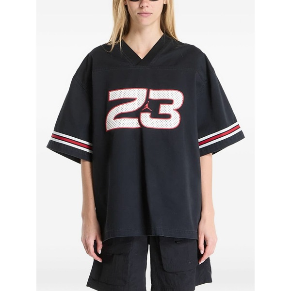 ジョーダン レディース プルオーバー トップス Flight v-neck jersey top Black