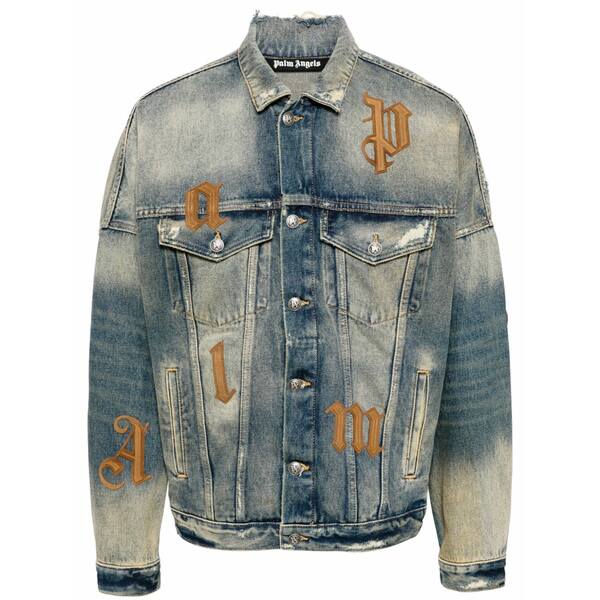 パーム・エンジェルス メンズ 上衣＆上衣 アウター Flap pockets denim jacket Blue