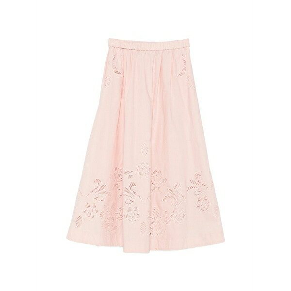 フォルテ フォルテ レディース スコート ボトムス Broderie-anglaise cotton MIDI skirt Pink