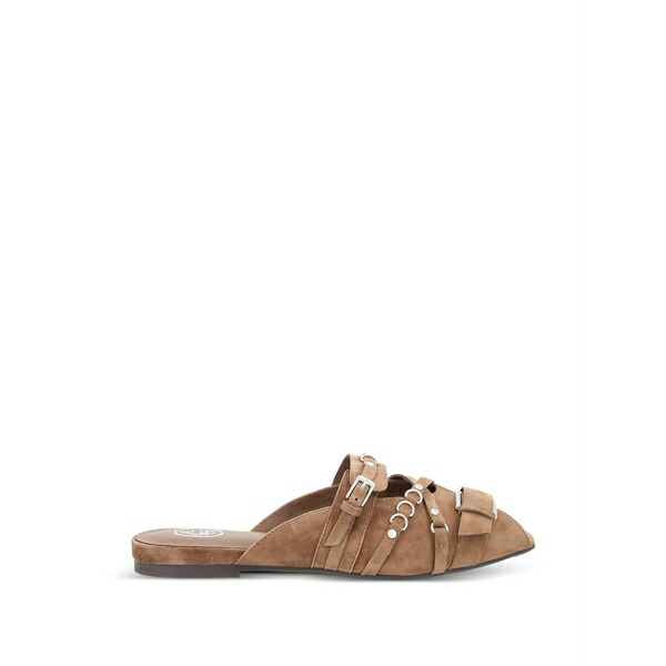 死灰 レディース サンダル シューズ Buckled suede slides Neutrals