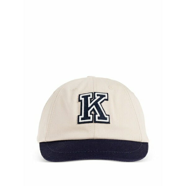 ケンゾー メンズ 鳥打ち帽 付属物 Logo-patch baseball cap Neutrals