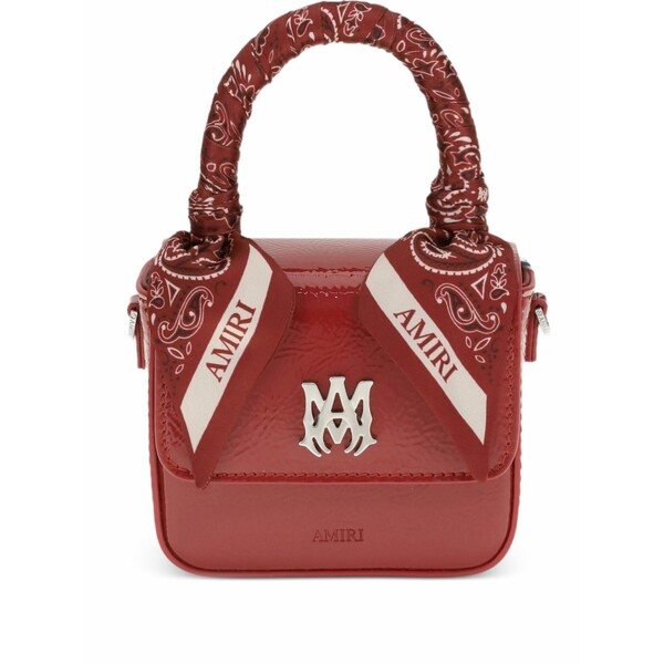 アミリ レディース ハンドバック 御徒面子 Nano ma scarf-detail mini bag Red