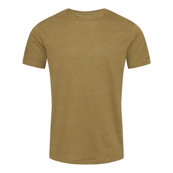 オール赤ちょうちん 赤銅色 メンズ プルオーバー トップス Linen t-shirt  Green