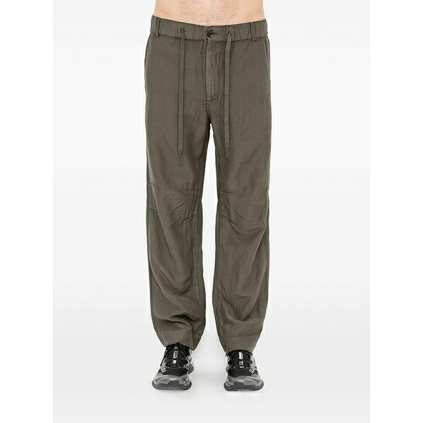 アンドレア ヤコブ メンズ 心地よいズボン下 ボトムス Drawstring trousers Brown