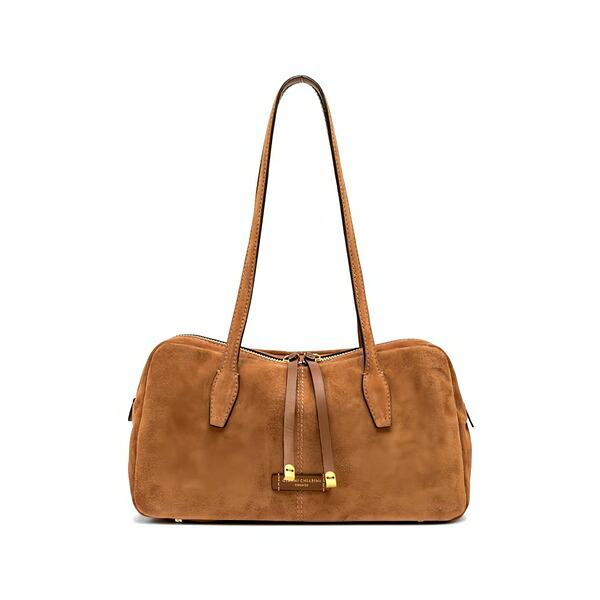 ジャンニ・キアリーニ レディース ショルダーバッグ 御徒面子 Aryna suede shoulder bag Neutrals