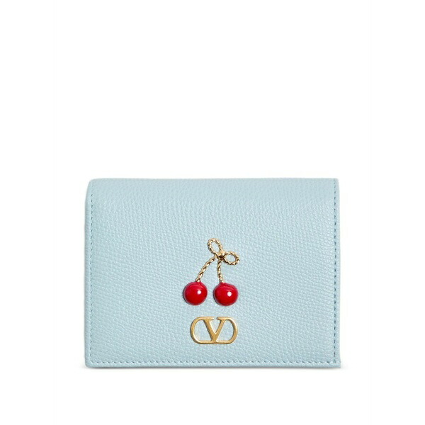 ヴァレンティノ ガラヴァーニ レディース 金入れ 付属物 Cherryfic grained wallet Blue