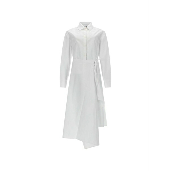 エムエスジイエム レディース 衣裳 トップス Asymmetric-hem wrap-style dress White