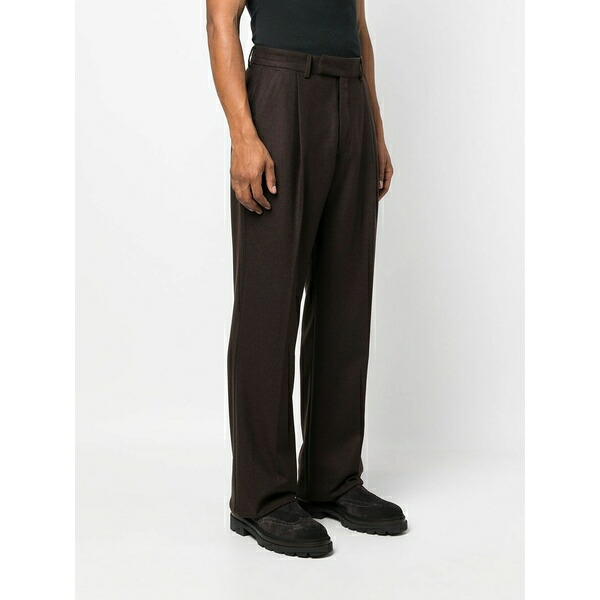 アミリ メンズ カジュアルパンツ ボトムス Straight-leg tailored trousers Brown|asty