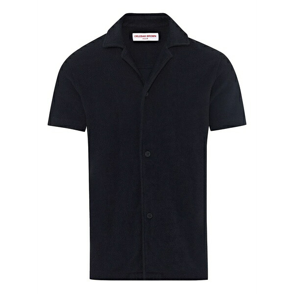 オール赤ちょうちん 赤銅色 メンズ プルオーバー トップス Howell cotton towelling shirt Blue