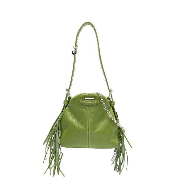 マージュ レディース ハンドバック 御徒面子 Mini miss m fringed tote bag Green