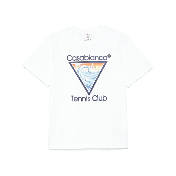 カサブランカ メンズ ティーシャツ トップス Tennis club icon t-shirt White