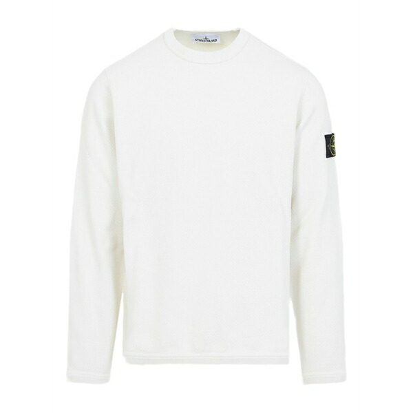 ストーンアイランド メンズ 編み物\u0026プルオーバー アウター Logo-detail sweater White