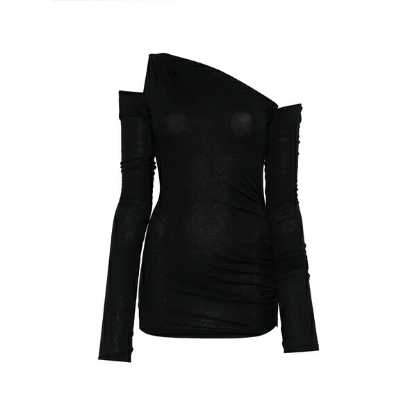 イザベル・ベネナート レディース プルオーバー トップス Cold-shoulder long-sleeve top Black