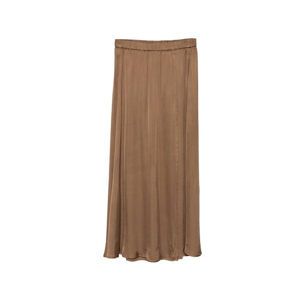 ディーガ レディース スコート ボトムス Elasticated-waistband satin-finish maxi skirt Brown
