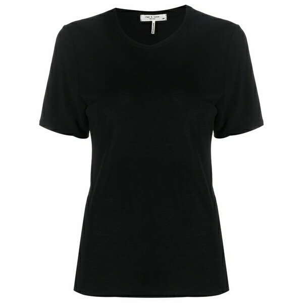 ラグアンドボーン レディース プルオーバー トップス Short-sleeve round-neck t-shirt Black
