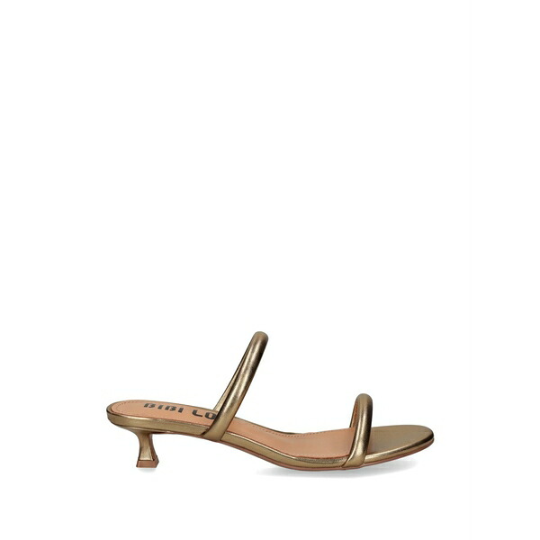 ビビロウ レディース サンダル シューズ Musa metallic-effect leather sandals Gold