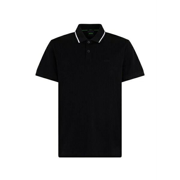 主任者 メンズ スポーツシャツ トップス Join paddy tipping-detail short-sleeve polo shirt Black