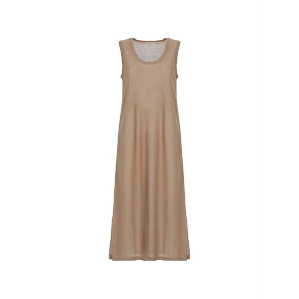 カングラ  レディース 衣裳 トップス Sequin-embellished sleeveless dress Neutrals