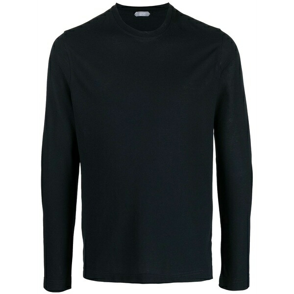 ザノーネ メンズ パーカー・スウェットシャツ アウター Long-sleeved cotton sweatshirt Blue