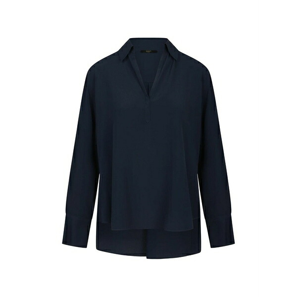 セブンティ レディース プルオーバー トップス V-neck long-sleeve shirt Blue