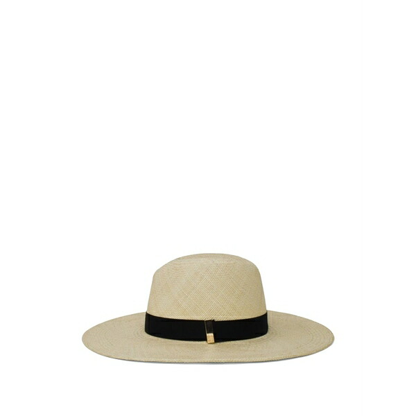ジギィ・ブリース・ミリネリー  レディース 鳥打ち帽 付属物 Jeanne grosgrain-trim hat Neutrals